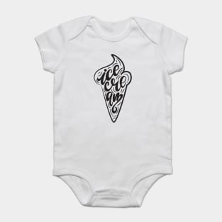 ice cream typo Baby Bodysuit